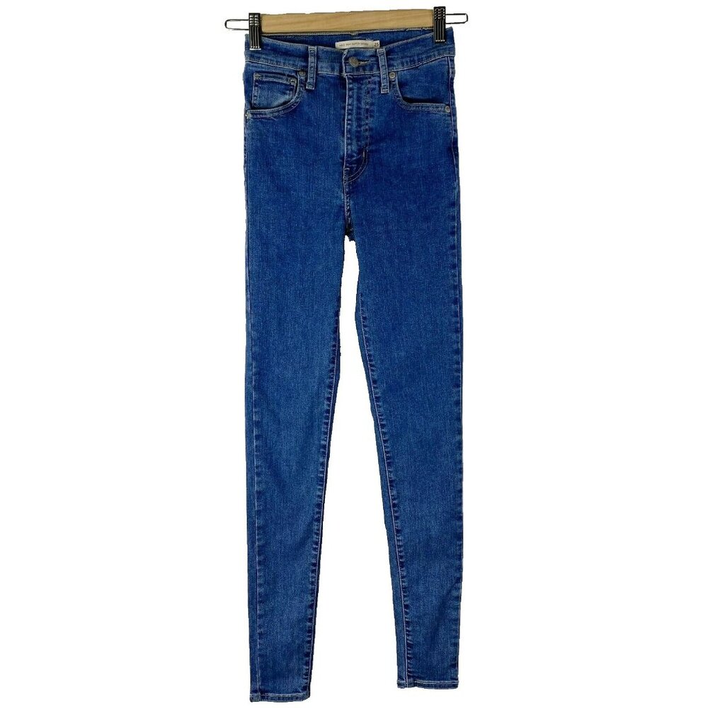 Levis Jeans  Mile High Super Skinny Womens Size 25 Denim Blue Hi Rise